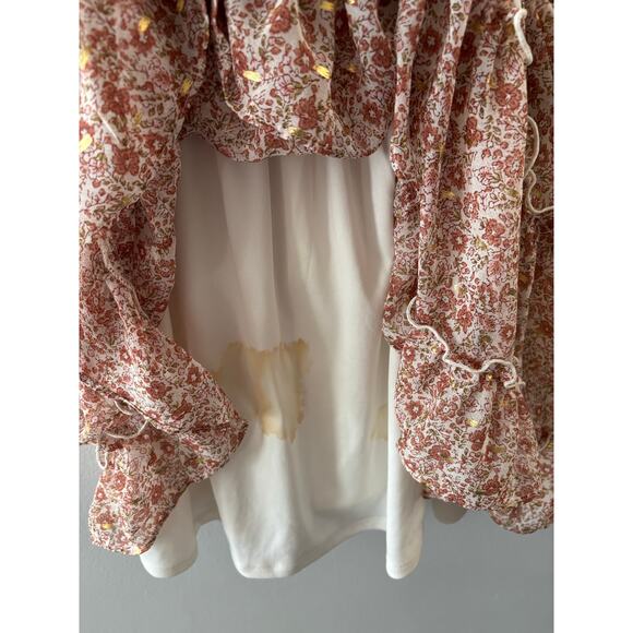 By & By Girl Lace Floral Tiered Dress Size 14 1/2 Spring Mini Neutral - Picture 5 of 8